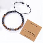 Bracelet Alphanumeric Natural Stone Lovers