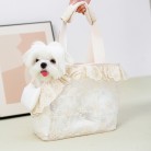 Pet Out Portable Breathable Shoulder Bag Lace Portable