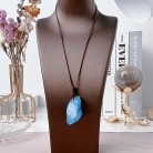 Crystal Original Stone Pendant Hand-woven Hanging Sweater Necklace Decorative Ornaments